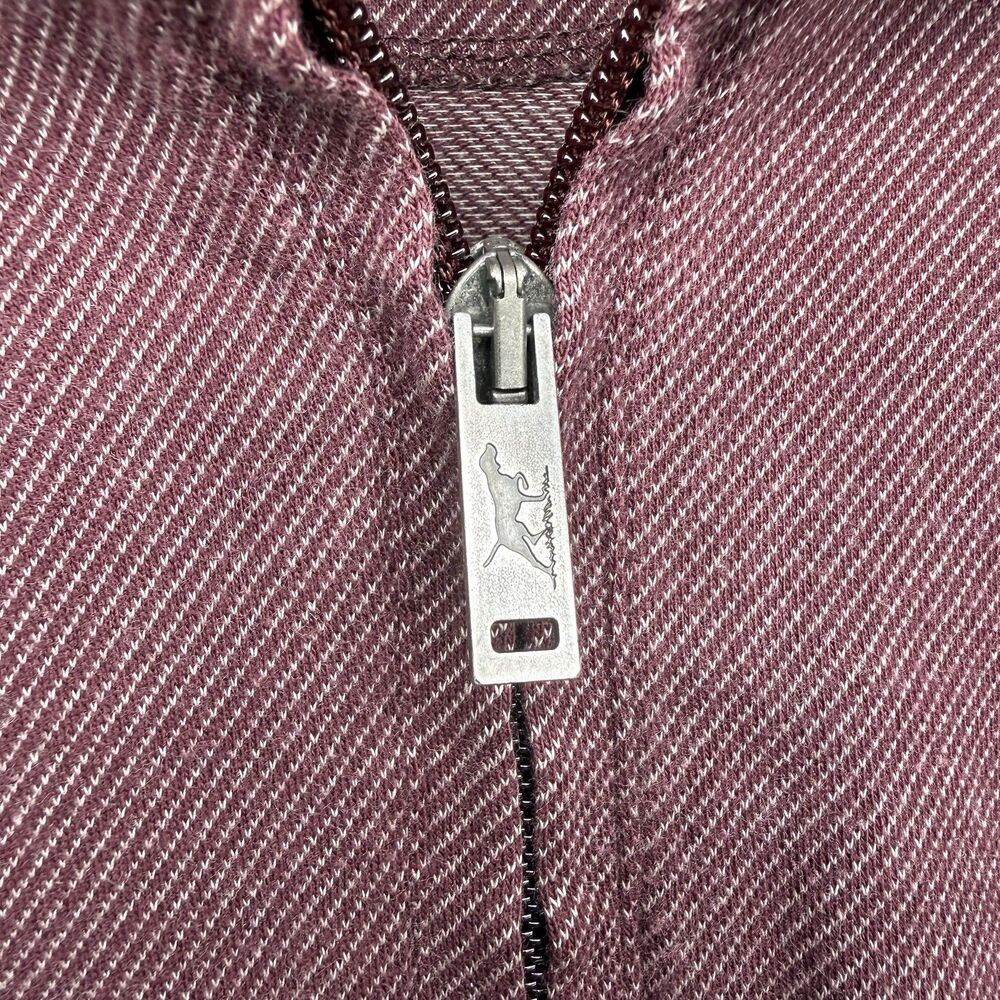 Rodd & Gunn 1/4 Zip Mock Neck Pullover Sweater Burgundy Mens Medium Cotton Knit - Picture 3 of 11